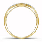 Radiant Love: 10kt Yellow Gold Diamond Bridal Wedding Ring Band Set - Splendid Jewellery