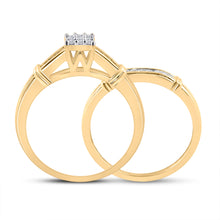Load image into Gallery viewer, Radiant Love 10kt Yellow Gold Diamond Bridal Wedding Ring Set product Side View from Splendid Jewellery