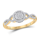 Radiant Love | 10kt Yellow Gold Diamond Cluster Bridal Wedding Ring - Splendid Jewellery