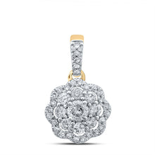 Load image into Gallery viewer, Radiant Love: 10kt Yellow Gold Diamond Cluster Pendant - Splendid Jewellery