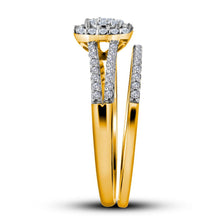 Load image into Gallery viewer, Radiant Love | 10kt Yellow Gold Diamond Embrace Bridal Wedding Ring Band Set 1/2 Cttw | Splendid Jewellery Side View from Splendid Jewellery