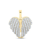 Radiant Love: 10kt Yellow Gold Diamond Heart & Love Symbol Pendant - Splendid Jewellery