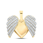 Radiant Love: 10kt Yellow Gold Diamond Heart & Love Symbol Pendant - Splendid Jewellery
