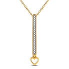 Radiant Love: 10kt Yellow Gold Diamond Heart & Love Symbol Pendant - Splendid Jewellery