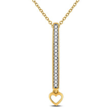 Load image into Gallery viewer, Radiant Love: 10kt Yellow Gold Diamond Heart &amp; Love Symbol Pendant - Splendid Jewellery
