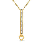 Radiant Love: 10kt Yellow Gold Diamond Heart & Love Symbol Pendant - Splendid Jewellery