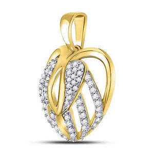 Radiant Love: 10kt Yellow Gold Diamond Heart Open Strand Pendant - Splendid Jewellery