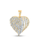Radiant Love: 10kt Yellow Gold Diamond Heart Pendant - Splendid Jewellery