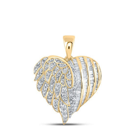 Radiant Love: 10kt Yellow Gold Diamond Heart Pendant - Splendid Jewellery