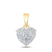 Load image into Gallery viewer, Radiant Love: 10kt Yellow Gold Diamond Heart Pendant - Splendid Jewellery