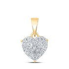 Radiant Love: 10kt Yellow Gold Diamond Heart Pendant - Splendid Jewellery