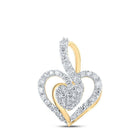 Radiant Love: 10kt Yellow Gold Diamond Heart Pendant - Splendid Jewellery