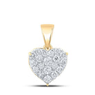 Radiant Love: 10kt Yellow Gold Diamond Heart Pendant - Splendid Jewellery