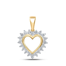 Load image into Gallery viewer, Radiant Love: 10kt Yellow Gold Diamond Heart Pendant - Splendid Jewellery