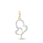Radiant Love: 10kt Yellow Gold Diamond Heart Pendant - Splendid Jewellery