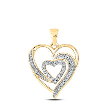 Load image into Gallery viewer, Radiant Love: 10kt Yellow Gold Diamond Heart Pendant - Splendid Jewellery