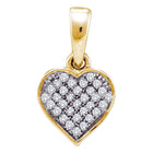 Radiant Love: 10kt Yellow Gold Diamond Heart Pendant - Splendid Jewellery