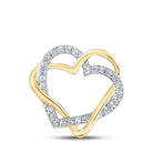 Radiant Love: 10kt Yellow Gold Diamond Heart Pendant - Splendid Jewellery