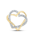 Radiant Love: 10kt Yellow Gold Diamond Heart Pendant - Splendid Jewellery