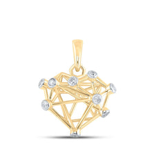 Load image into Gallery viewer, Radiant Love: 10kt Yellow Gold Diamond Heart Pendant - Splendid Jewellery
