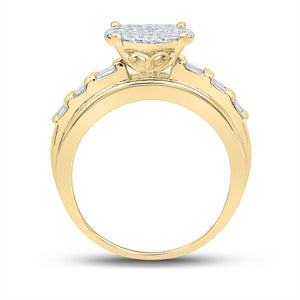 Radiant Love 10kt Yellow Gold Diamond Oval Bridal Wedding Engagement Ring - Splendid Jewellery