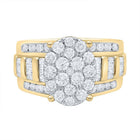 Radiant Love 10kt Yellow Gold Diamond Oval Bridal Wedding Engagement Ring - Splendid Jewellery