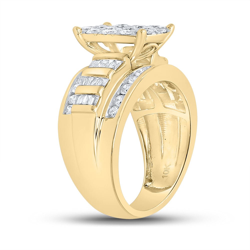 Radiant Love 10kt Yellow Gold Diamond Oval Bridal Wedding Engagement Ring - Splendid Jewellery