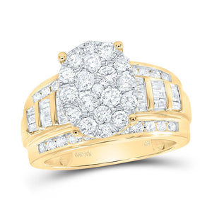 Radiant Love 10kt Yellow Gold Diamond Oval Bridal Wedding Engagement Ring - Splendid Jewellery