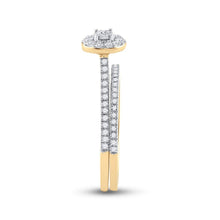 Load image into Gallery viewer, Radiant Love | 10kt Yellow Gold Diamond Oval Bridal Wedding Ring Band Set 1/3 Cttw | Splendid Jewellery - Splendid Jewellery