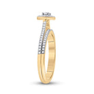 Radiant Love | 10kt Yellow Gold Diamond Oval Bridal Wedding Ring Band Set 1/3 Cttw | Splendid Jewellery - Splendid Jewellery