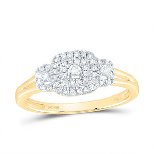 Radiant Love 10kt Yellow Gold Diamond Solitaire Bridal Wedding Ring - Splendid Jewellery