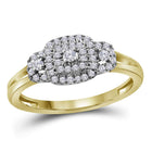 Radiant Love 10kt Yellow Gold Diamond Solitaire Bridal Wedding Ring Side View from Splendid Jewellery