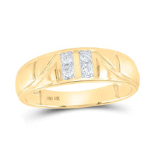 Load image into Gallery viewer, Radiant Love 10kt Yellow Gold Diamond Square Wedding Set Side view from the 10Kt Yellow Gold His Hers Round Diamond Square Matching Wedding Set 1 2 Cttwpin214428 collection by Splendid Jewellery