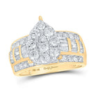 Radiant Love 10kt Yellow Gold Diamond Teardrop Bridal Wedding Ring - Splendid Jewellery