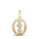 Radiant Love: 10kt Yellow Gold Diamond Triple Heart Pendant - Splendid Jewellery
