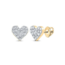 Load image into Gallery viewer, Radiant Love: 10kt Yellow Gold Heart Diamond Earrings - Splendid Jewellery