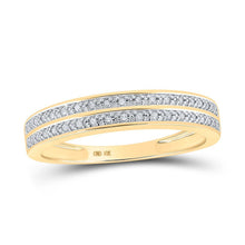 Load image into Gallery viewer, Radiant Love: 10kt Yellow Gold His Hers Round Diamond Cluster Matching Wedding Set 3/8 Cttw - Splendid Jewellery