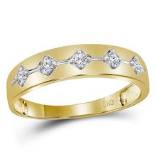 Load image into Gallery viewer, Radiant Love: 10kt Yellow Gold His Hers Round Diamond Cluster Matching Wedding Set - Splendid Jewellery