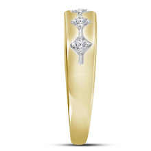 Load image into Gallery viewer, Radiant Love: 10kt Yellow Gold His Hers Round Diamond Cluster Matching Wedding Set - Splendid Jewellery