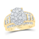 Radiant Love 10kt Yellow Gold Oval Diamond Bridal Wedding Ring - Splendid Jewellery