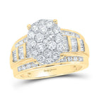 Radiant Love 10kt Yellow Gold Oval Diamond Bridal Wedding Ring - Splendid Jewellery