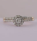 Radiant Love: 10kt Yellow Gold Round Diamond Bridal Wedding Ring Band Set 1/2 Cttw - Splendid Jewellery