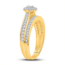 Load image into Gallery viewer, Radiant Love: 10kt Yellow Gold Round Diamond Bridal Wedding Ring Band Set 1/2 Cttw product Side View 2 from Splendid Jewellery