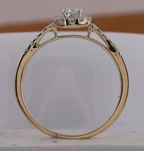 Load image into Gallery viewer, Radiant Love: 10kt Yellow Gold Round Diamond Bridal Wedding Ring Band Set 1/2 Cttw product Side View 2 from Splendid Jewellery