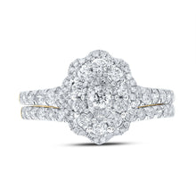 Load image into Gallery viewer, Radiant Love: 10kt Yellow Gold Round Diamond Bridal Wedding Ring Band Set - Splendid Jewellery