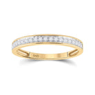 Radiant Love - 10kt Yellow Gold Round Diamond Halo Bridal Wedding Ring Band Set 1/2 Cttw - Splendid Jewellery