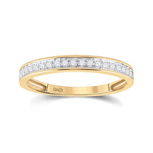 Load image into Gallery viewer, Radiant Love - 10kt Yellow Gold Round Diamond Halo Bridal Wedding Ring Band Set 1/2 Cttw - Splendid Jewellery