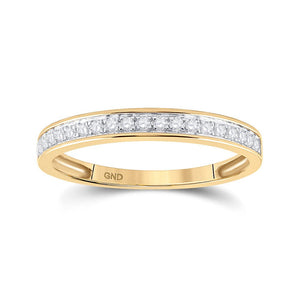 Radiant Love - 10kt Yellow Gold Round Diamond Halo Bridal Wedding Ring Band Set 1/2 Cttw - Splendid Jewellery