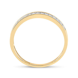 Radiant Love - 10kt Yellow Gold Round Diamond Halo Bridal Wedding Ring Band Set 1/2 Cttw - Splendid Jewellery