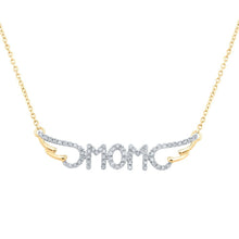Load image into Gallery viewer, Radiant Love: 10kt Yellow Gold Round Diamond Mom Necklace 1/6 Cttw - Splendid Jewellery